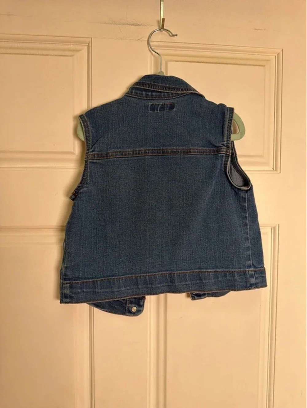 BCBG Denim Vest Copper Boho Size 7